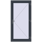 REHAU Euro-Design 60 1000x2000 мм ANTHRACITE_GREY_STRUKTURAL з двох сторін
