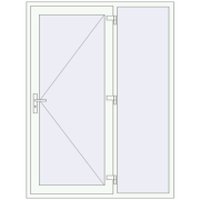 REHAU Euro-Design 60 1500x2000 мм Білий (RAL 9016) з двох сторін
