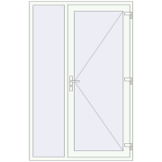 REHAU SYNEGO 1415x2155 мм Білий (RAL 9016) з двох сторін