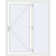 Вхідні двері 1600x2000 мм REHAU Brillant-Design Білий (RAL 9016) з двох сторін Вхідні двері 1600x2000 мм REHAU Brillant-Design Білий (RAL 9016) з двох сторін