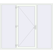 Вхідні двері 2500x2200 мм REHAU Brillant-Design Білий (RAL 9016) з двох сторін Вхідні двері 2500x2200 мм REHAU Brillant-Design Білий (RAL 9016) з двох сторін