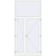REHAU Euro-Design 60 1470x3050 мм Білий (RAL 9016) з двох сторін
