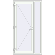 REHAU SYNEGO 1100x2100 мм Білий (RAL 9016) з двох сторін REHAU SYNEGO 1100x2100 мм Білий (RAL 9016) з двох сторін