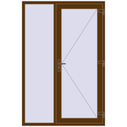 REHAU Euro-Design 60 1400x2100 мм WALNUT з двох сторін