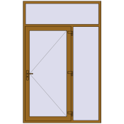 Вхідні двері 1600x2500 мм REHAU Brillant-Design LIGHT_OAK з двох сторін