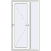 REHAU Euro-Design 60 1160x2090 мм Білий (RAL 9016) з двох сторін