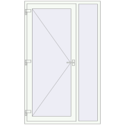 REHAU Euro-Design 60 1300x2100 мм Білий (RAL 9016) з двох сторін