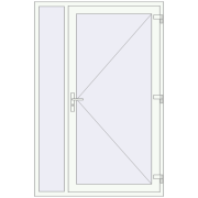 REHAU Euro-Design 60 1400x2100 мм Білий (RAL 9016) з двох сторін REHAU Euro-Design 60 1400x2100 мм Білий (RAL 9016) з двох сторін