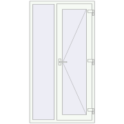 REHAU Euro-Design 60 1040x1950 мм Білий (RAL 9016) з двох сторін REHAU Euro-Design 60 1040x1950 мм Білий (RAL 9016) з двох сторін