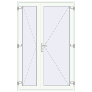 REHAU Euro-Design 60 1400x2200 мм Білий (RAL 9016) з двох сторін