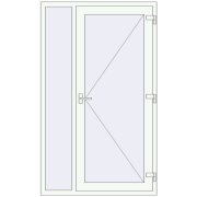 REHAU Brillant-Design 1200x2000 мм Білий (RAL 9016) з двох сторін