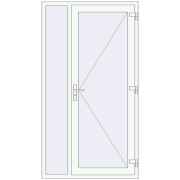 REHAU Euro-Design 60 1200x2200 мм Білий (RAL 9016) з двох сторін