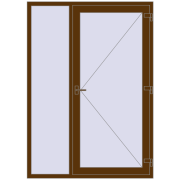 REHAU Euro-Design 60 1500x2100 мм WALNUT з двох сторін