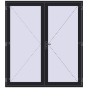 REHAU Brillant-Design 1980x2200 мм BLACK_ULTI-MATT з двох сторін