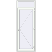 REHAU Euro-Design 60 890x2430 мм Білий (RAL 9016) з двох сторін