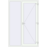 REHAU Euro-Design 60 1465x2270 мм Білий (RAL 9016) з двох сторін