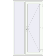 REHAU Euro-Design 60 1200x2200 мм Білий (RAL 9016) з двох сторін
