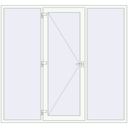 Вхідні двері 2300x2150 мм REHAU Brillant-Design Білий (RAL 9016) з двох сторін Вхідні двері 2300x2150 мм REHAU Brillant-Design Білий (RAL 9016) з двох сторін