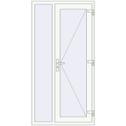 Вхідні двері 1030x2030 мм REHAU Brillant-Design Білий (RAL 9016) з двох сторін Вхідні двері 1030x2030 мм REHAU Brillant-Design Білий (RAL 9016) з двох сторін