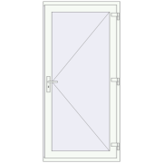 REHAU Euro-Design 60 960x2000 мм Білий (RAL 9016) з двох сторін