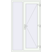 REHAU SYNEGO 1150x2000 мм Білий (RAL 9016) з двох сторін