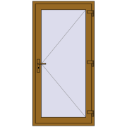 REHAU Euro-Design 60 940x1900 мм LIGHT_OAK з двох сторін