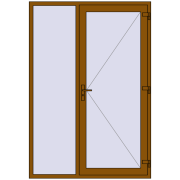 REHAU Euro-Design 60 1550x2250 мм GOLDEN OAK з двох сторін