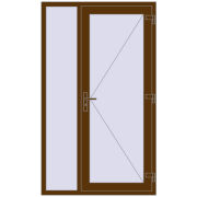 REHAU Euro-Design 60 1200x2020 мм WALNUT з двох сторін