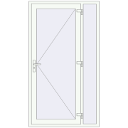 REHAU Euro-Design 60 1200x2140 мм Білий (RAL 9016) з двох сторін