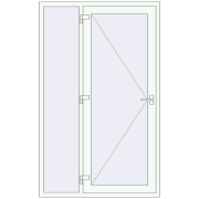 REHAU SYNEGO 1300x2100 мм Білий (RAL 9016) з двох сторін