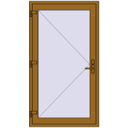 REHAU Euro-Design 60 1020x1840 мм LIGHT_OAK з двох сторін