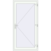 Вхідні двері 1000x2100 мм REHAU Brillant-Design ANTHRACITE_GREY_STRUKTURAL ззовні