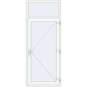 Вхідні двері 1000x2500 мм REHAU Euro-Design 60 Білий (RAL 9016) з двох сторін