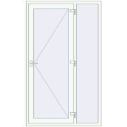 REHAU Brillant-Design 1290x2150 мм Білий (RAL 9016) з двох сторін