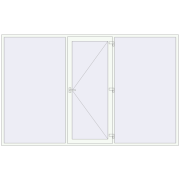 Вхідні двері 3500x2200 мм REHAU Euro-Design 60 Білий (RAL 9016) з двох сторін Вхідні двері 3500x2200 мм REHAU Euro-Design 60 Білий (RAL 9016) з двох сторін