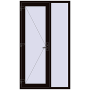 REHAU Euro-Design 60 1200x2100 мм BLACK_BROWN з двох сторін