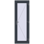 REHAU Euro-Design 60 700x2050 мм ANTHRACITE_GREY_STRUKTURAL з двох сторін