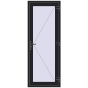 REHAU Brillant-Design 800x2100 мм BLACK_ULTI-MATT з двох сторін