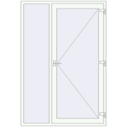 REHAU Euro-Design 60 1500x2200 мм Білий (RAL 9016) з двох сторін
