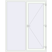 REHAU Euro-Design 60 1791x2245 мм Білий (RAL 9016) з двох сторін REHAU Euro-Design 60 1791x2245 мм Білий (RAL 9016) з двох сторін