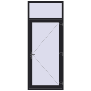REHAU Euro-Design 60 1000x2500 мм BLACK_ULTI-MATT з двох сторін
