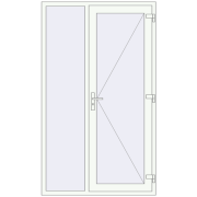 REHAU Brillant-Design 1300x2200 мм Білий (RAL 9016) з двох сторін