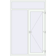 Вхідні двері 1600x2500 мм REHAU Euro-Design 60 Білий (RAL 9016) з двох сторін