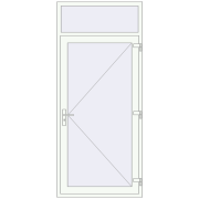 REHAU Euro-Design 60 1050x2400 мм Білий (RAL 9016) з двох сторін