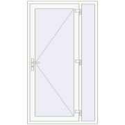 REHAU Euro-Design 60 1200x2100 мм Білий (RAL 9016) з двох сторін REHAU Euro-Design 60 1200x2100 мм Білий (RAL 9016) з двох сторін