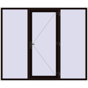 REHAU Euro-Design 60 2500x2100 мм BLACK_BROWN з двох сторін REHAU Euro-Design 60 2500x2100 мм BLACK_BROWN з двох сторін