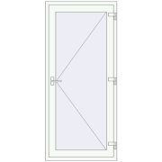 REHAU Euro-Design 60 880x1980 мм Білий (RAL 9016) з двох сторін REHAU Euro-Design 60 880x1980 мм Білий (RAL 9016) з двох сторін