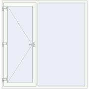 REHAU Euro-Design 60 2000x2050 мм Білий (RAL 9016) з двох сторін