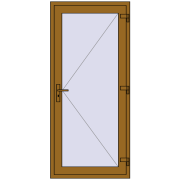 Вхідні двері 900x2000 мм REHAU Brillant-Design LIGHT_OAK з двох сторін