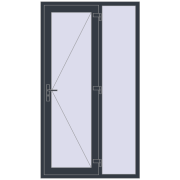 REHAU Brillant-Design 1200x2140 мм ANTHRACITE_GREY_STRUKTURAL з двох сторін
